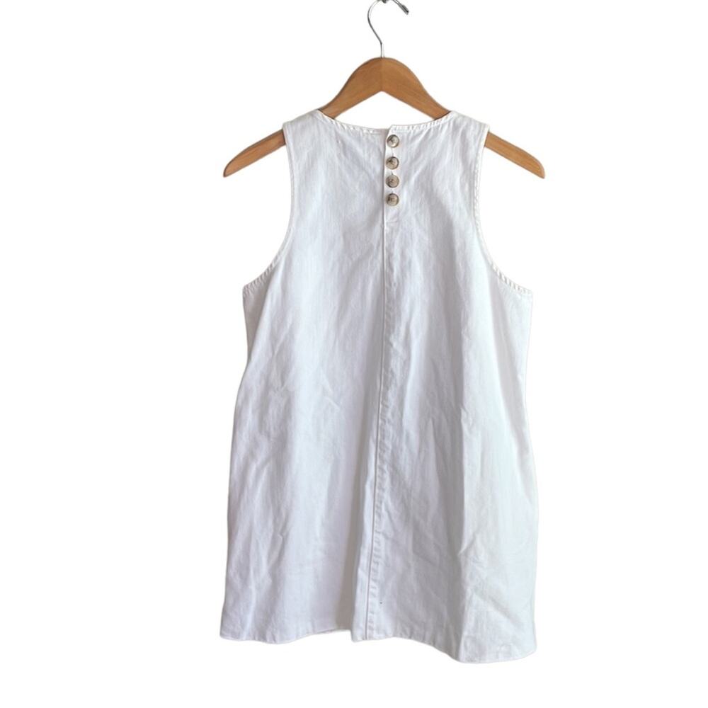 J.Crew Denim Shift Dress in White - Picture 3 of 12